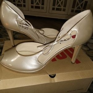 HOGL Champagne Peep Toe Platform Heel UK7-US10